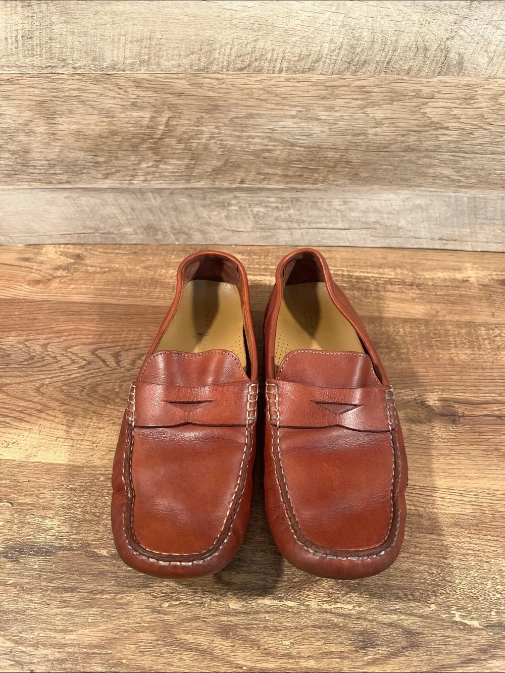 Cole‎ Haan Men's Howland Penny Loafer Driving Shoes in Chestnut